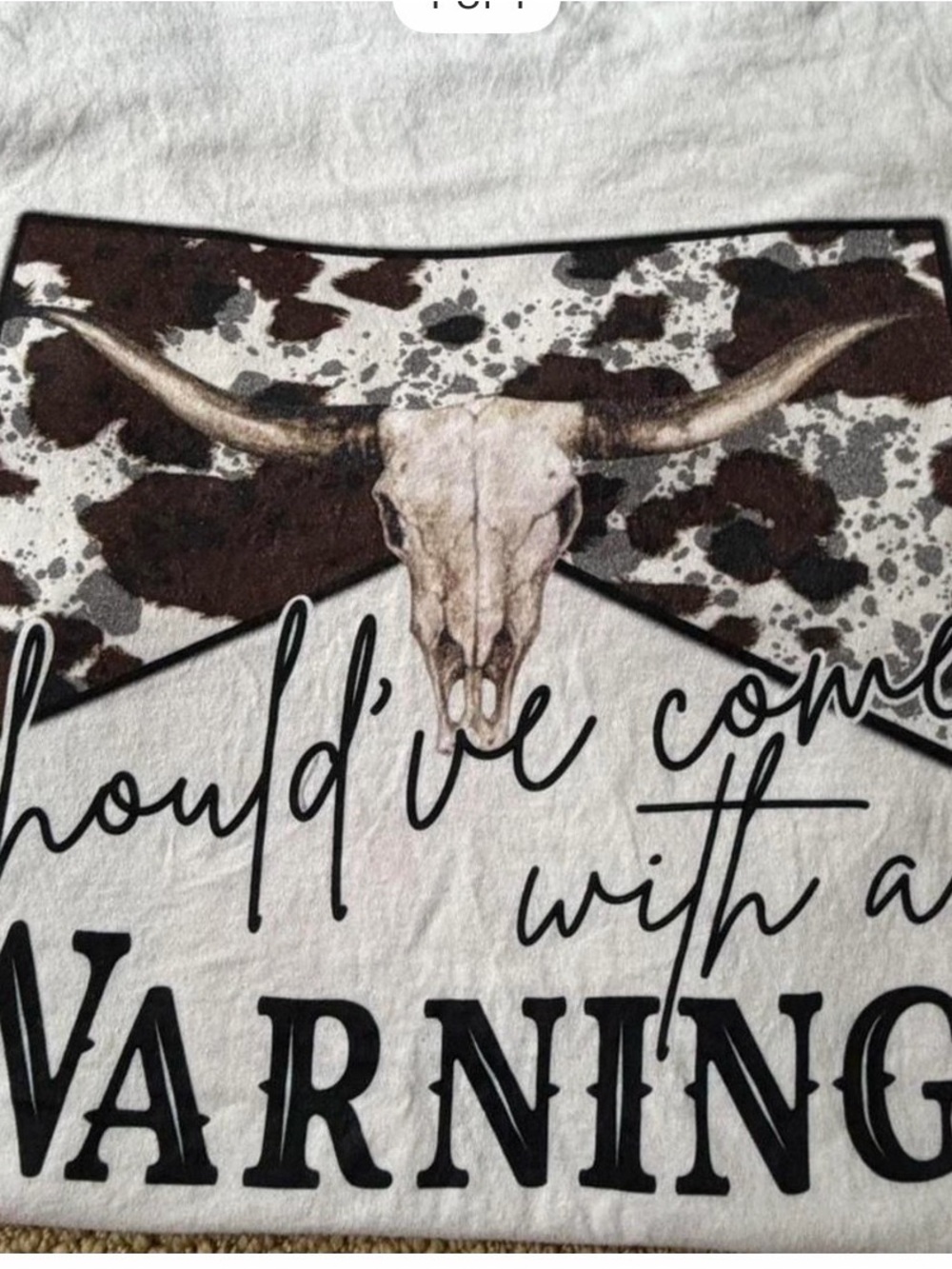 Decorative Cow Skull Wall Accent in Brown and Cream